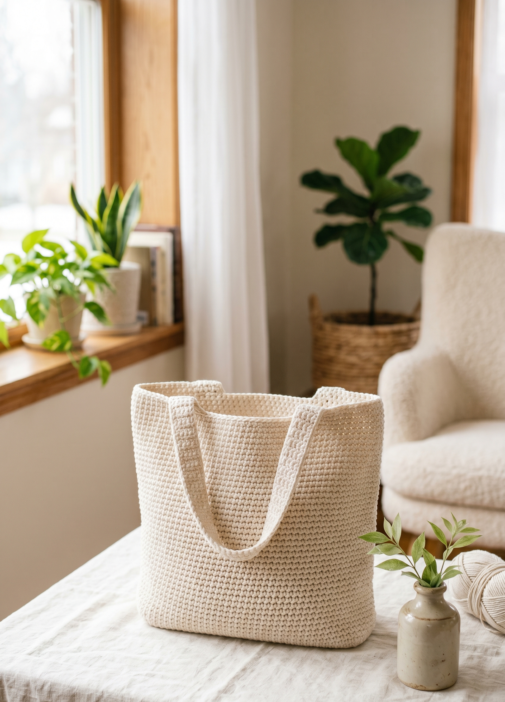 Tote Bag häkeln einfache Anleitung Schritt für Schritt